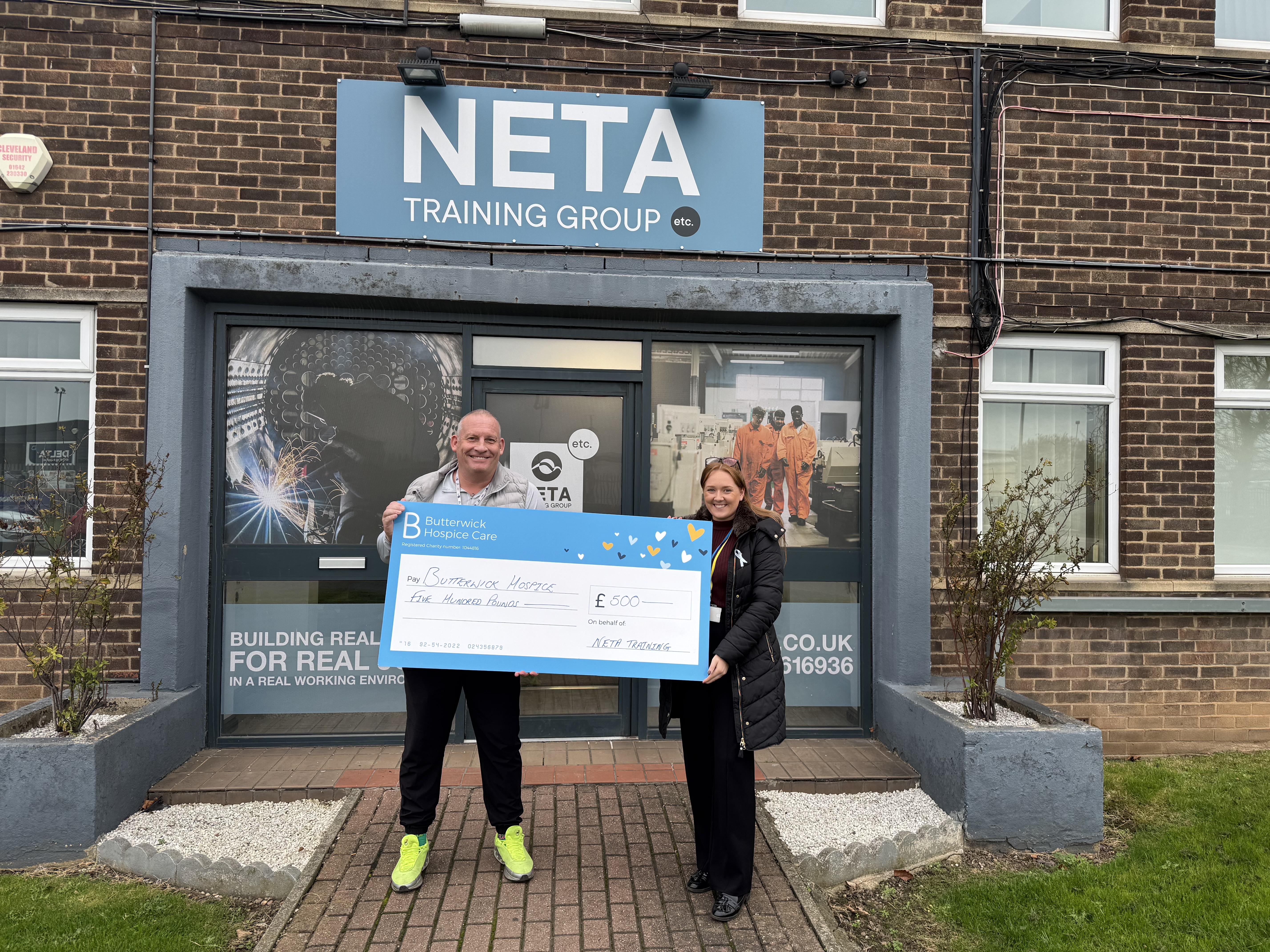 Butterwick Hospice Donation NETA Nov 24